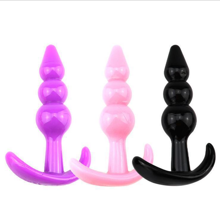 Lianzhu Back Court G-spot Anal Plug Pull Beads Tail Female Adult Sex Toy Masturbator Anal Expansion Toy small size