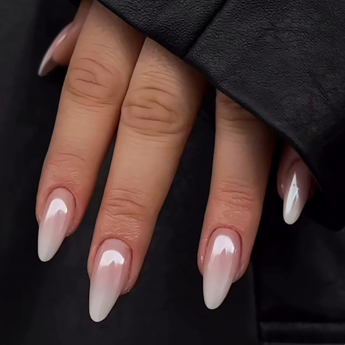 Sweet Gradient Coating Ultra-Shiny Cross-Border Style Wearable Nail Pieces, Detachable, Nail Enhancement, Whitening Effect, Finished Product, Wholesale from Manufacturer