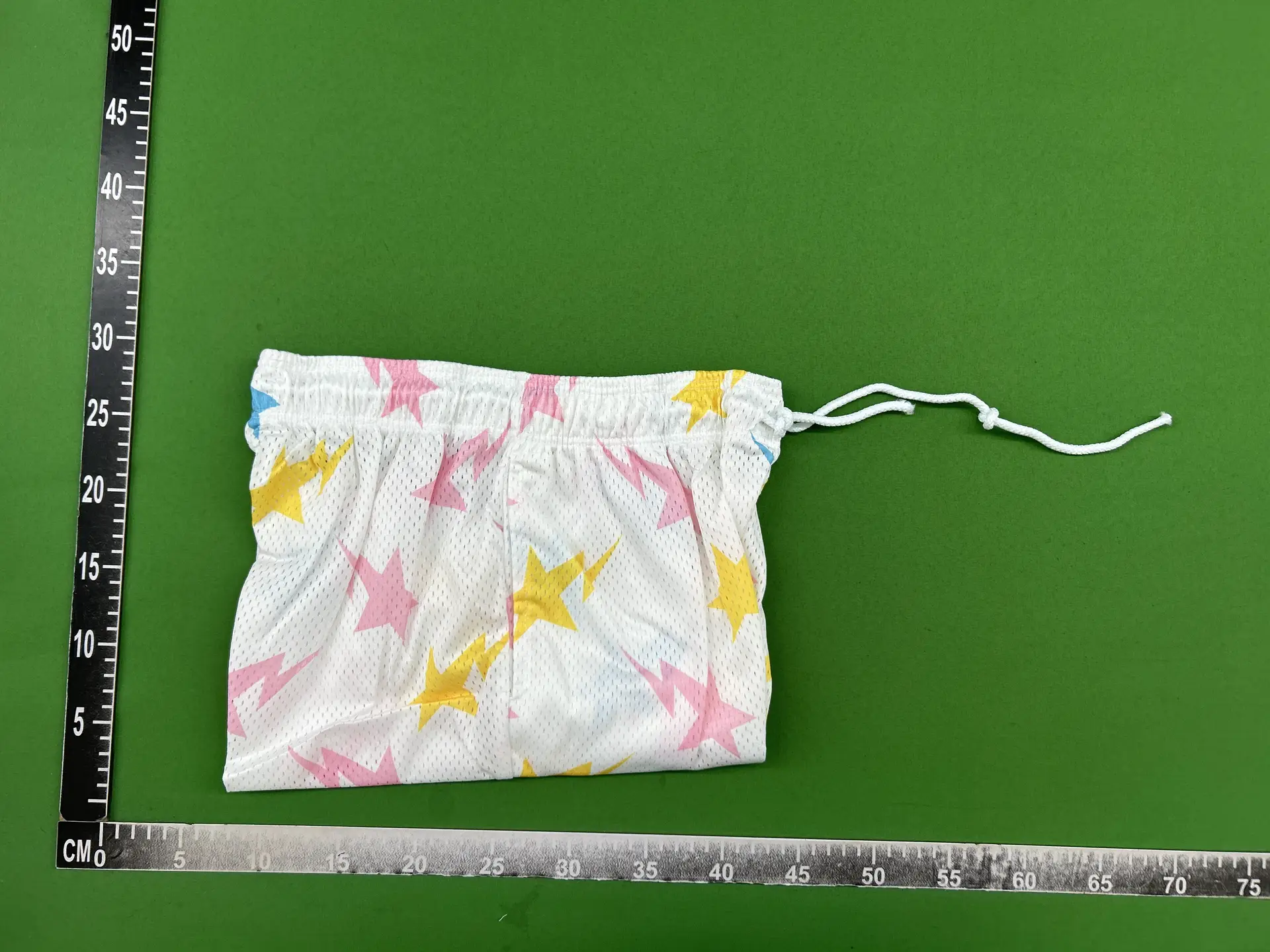 White Mesh Star Shorts
