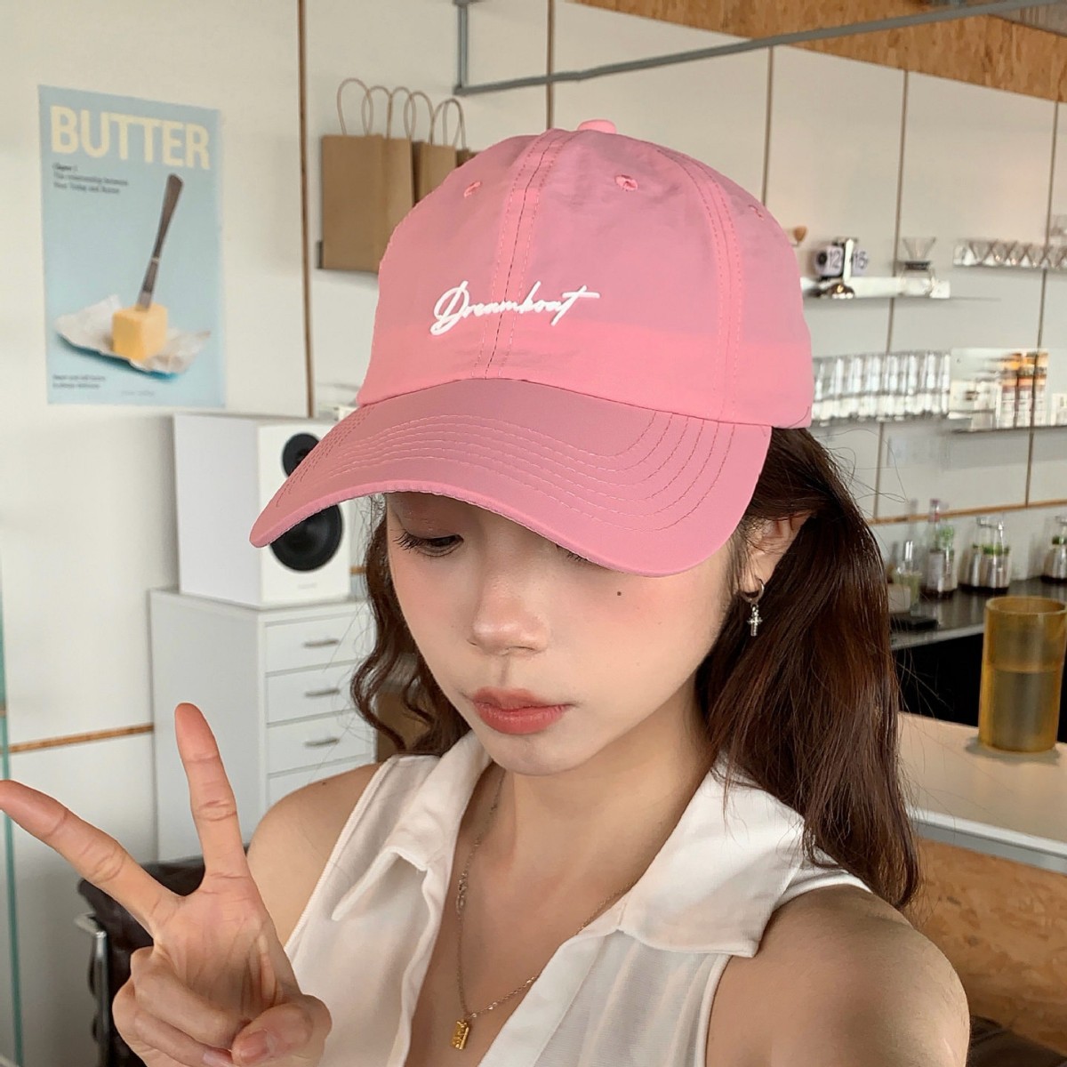 Dopamine Color Series Korean-Style Simple Quick-Dry Baseball Cap Sweet Girl Style Photo Shoot 2026 Spring New Trend