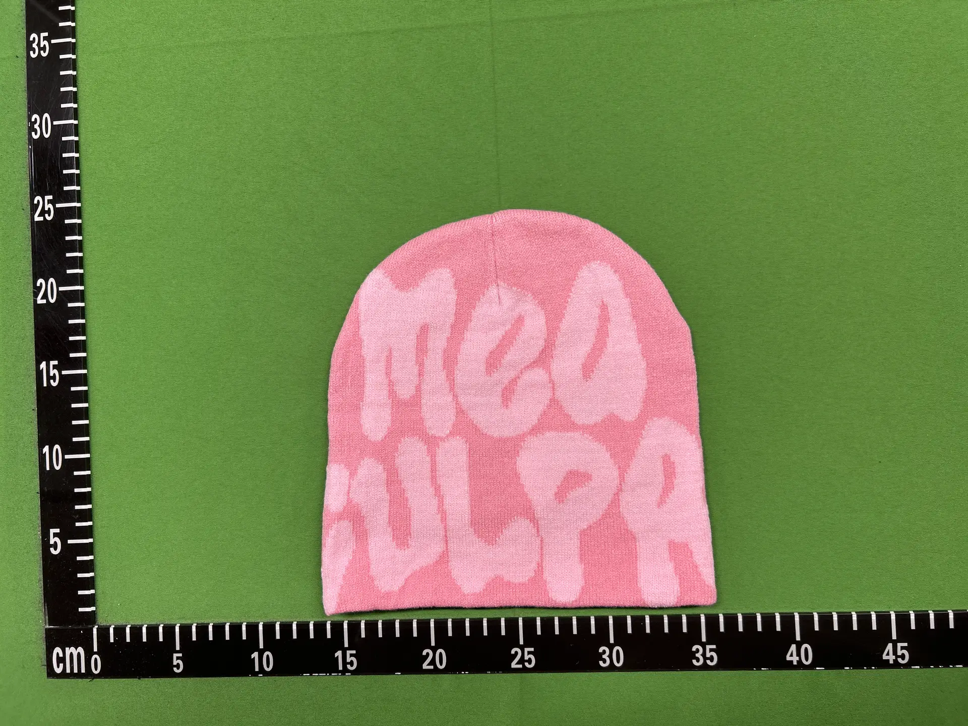 Warm knitted cap letters