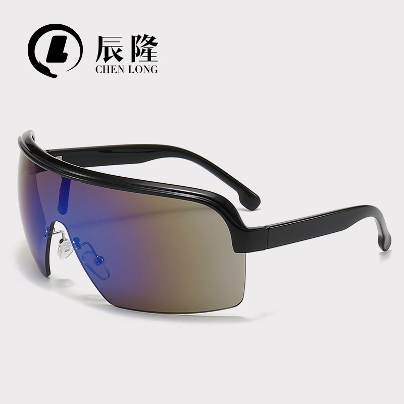 New Windproof Riding Sunglasses Men's 8103 Future Wind Wrap Y2K Anti-UV Sports Sunglasses