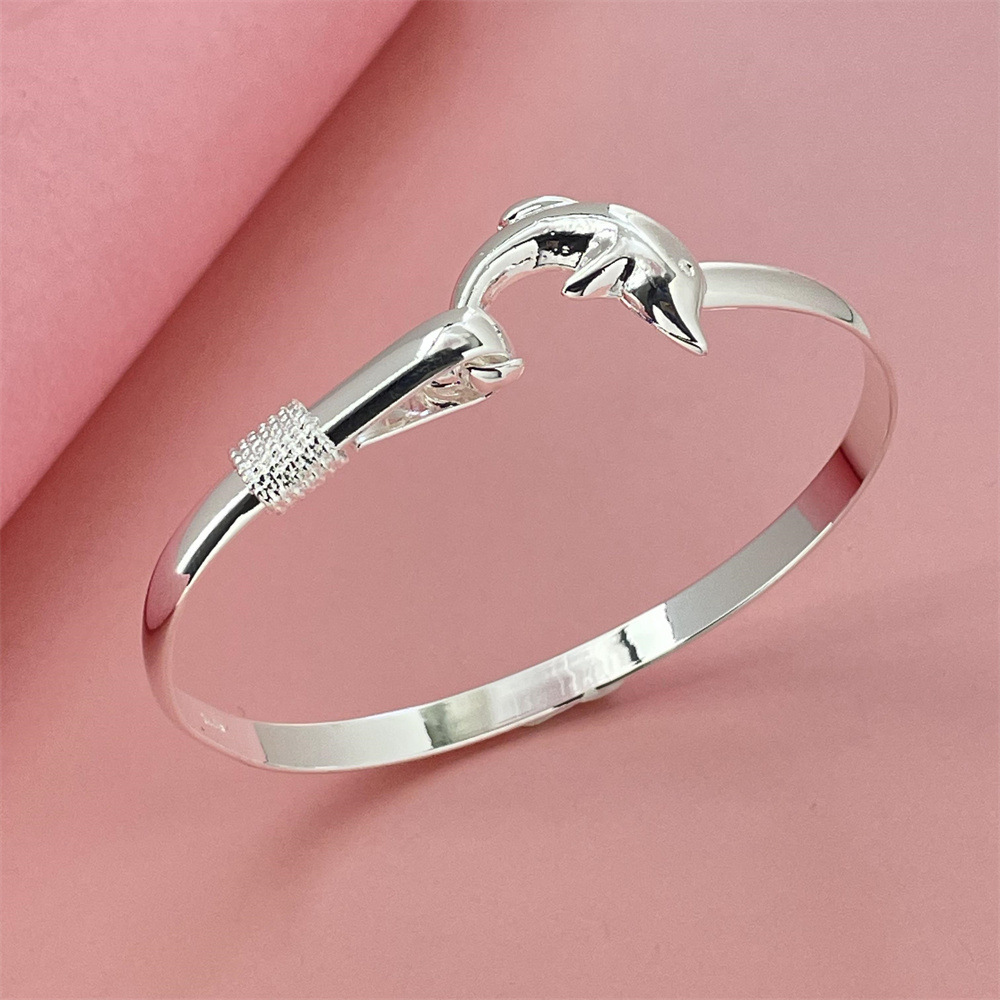 Foreign trade export silver-plated dolphin bracelet little red book trembles Korean popular in stock supply bracelet in stock wholesale