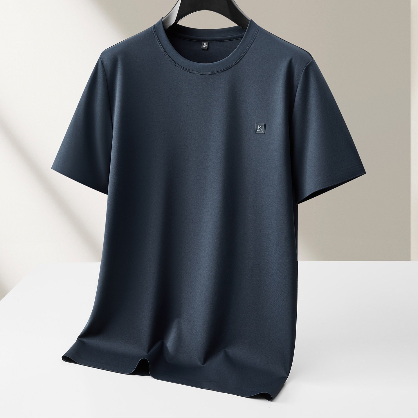 Fat Brother 2026 Style Short-Sleeve T-Shirt for Men, Plus Size, Summer Ice Silk Base Shirt, Loose Fit Short-Sleeve T-Shirt for Big Guys