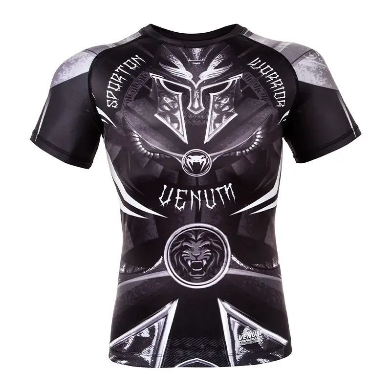 Venum Venom Gladiator Jiu-Jitsu Anti-Wear Bodysuit Sports Quick-Drying Clothes Mixed Martial Arts Short Sleeves Men