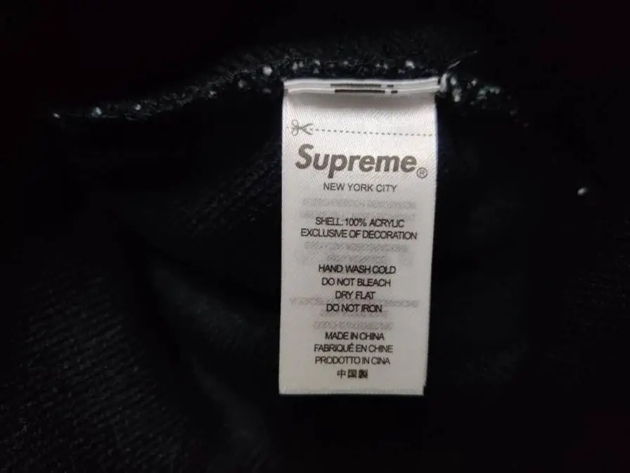 Supreme New York City Black Acrylic Hat