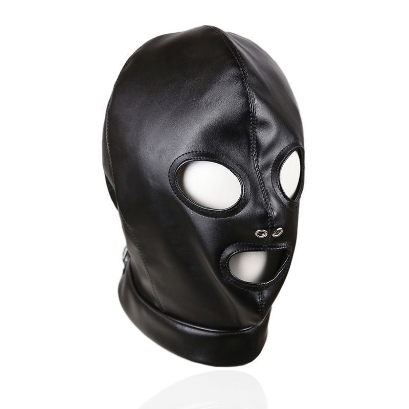 Adult Erotic Sm Products Wholesale Pu Leather Headgear with Eye, Mouth, and Nose Holes, with Air Holes, Couple's Flirting Role-Playing Props