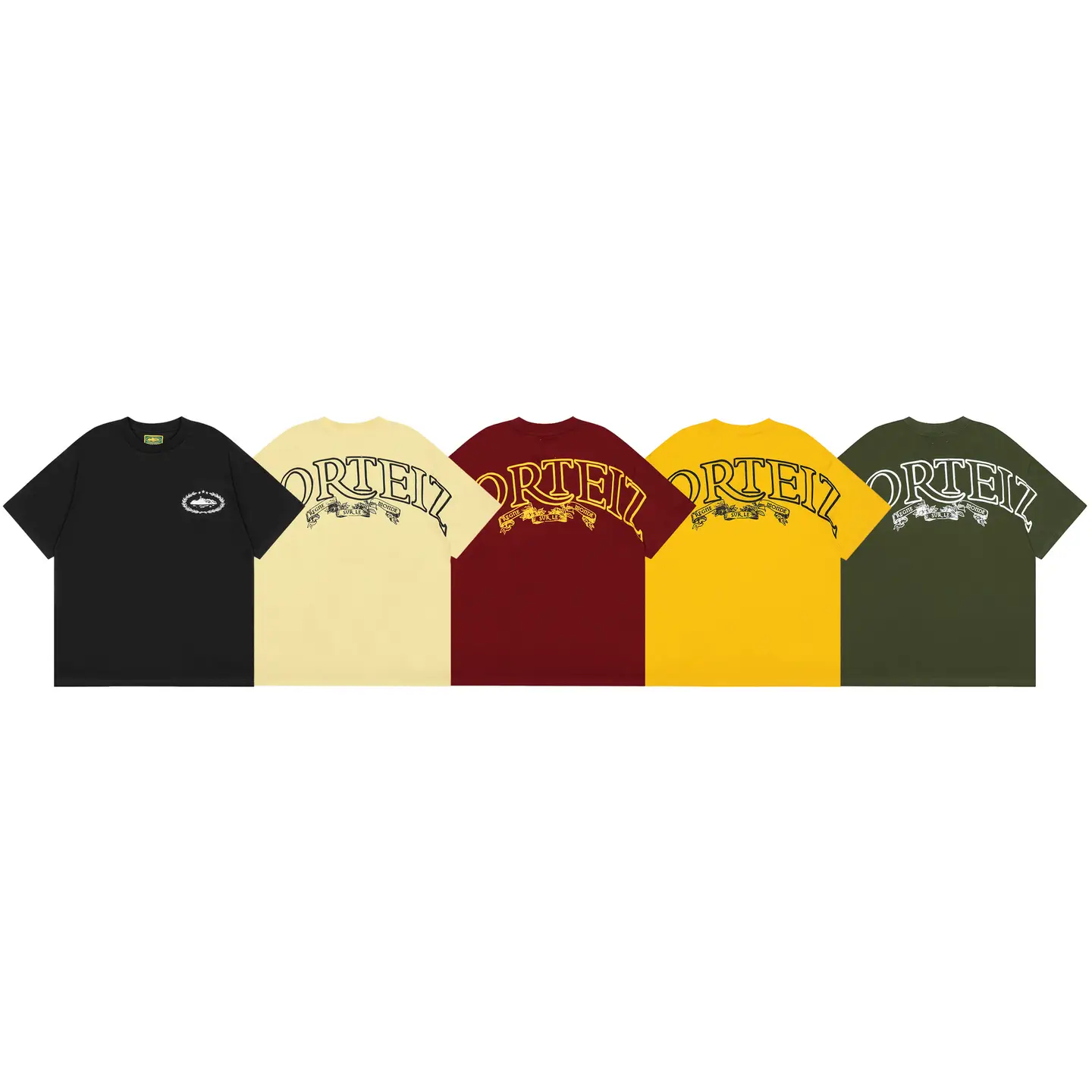 Corteiz Alcatraz American Street Hip-Hop Printed Bat Sleeve T-Shirt Men's and Women's Trendyy Pure Cotton Round Neck Short Sleeves