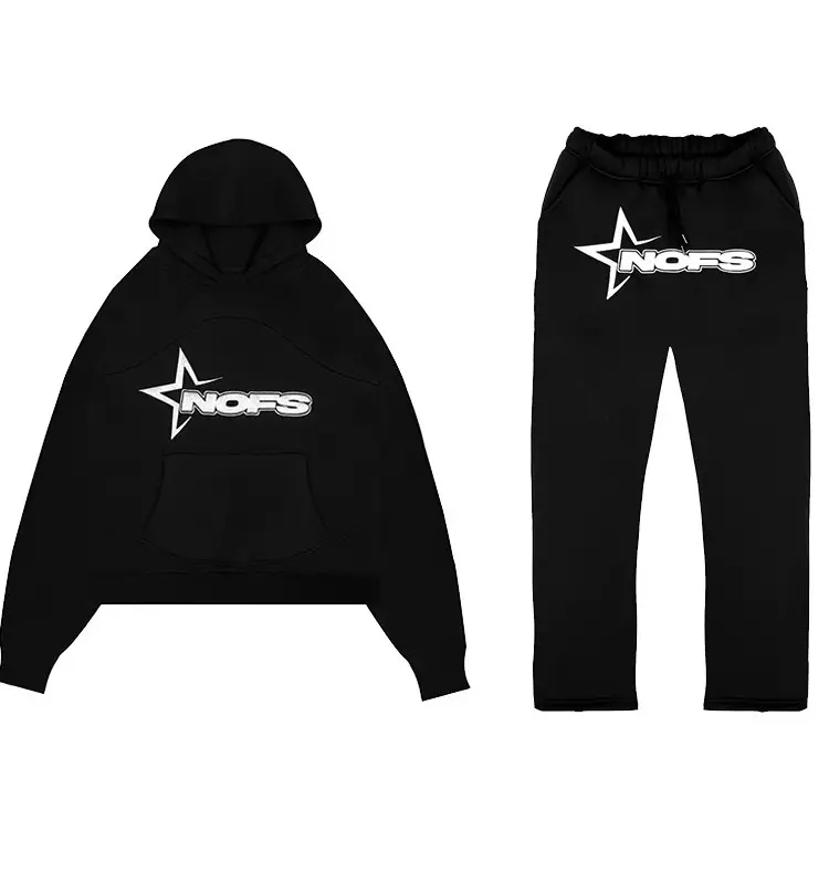 y2k Europe and the United States street hip-hop fashion trend letters printed sweater suit men and women suit pullover casual loose