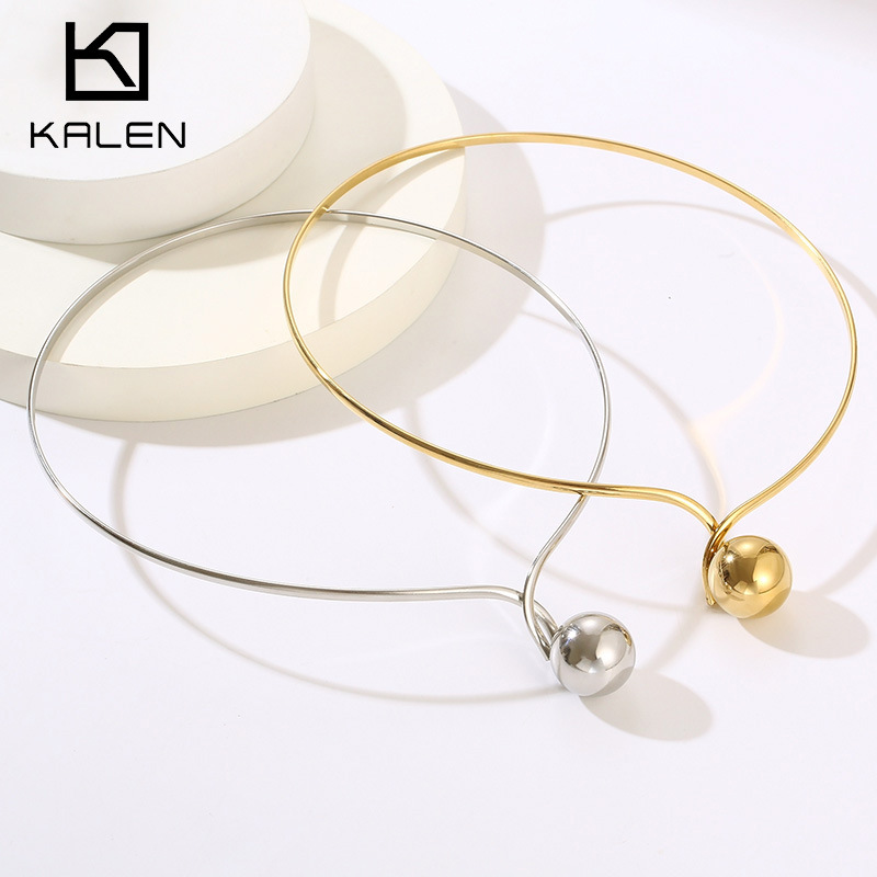 Card wheel new European and American fashion personalized short necklace DIY foreign trade supply necklace titanium steel open collar