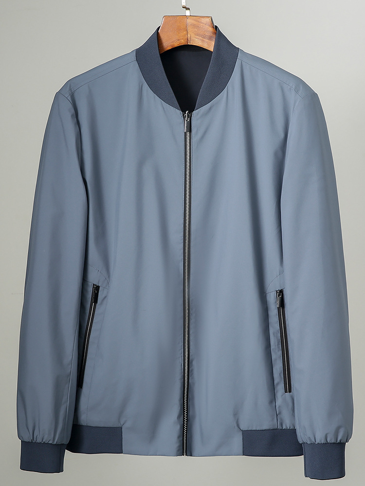 Haipai Double-sided Jacket Men's Simple Fashion Spring and Autumn Double-sided Baseball Collar Jacket Men's 1D359