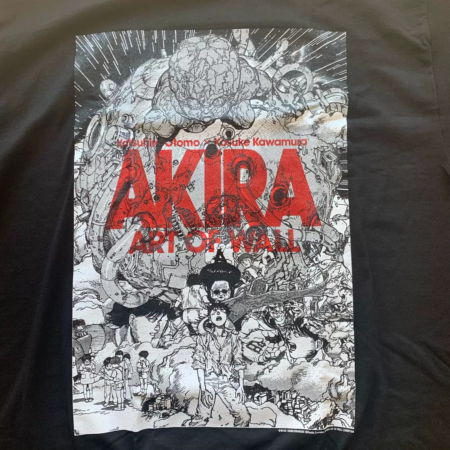240g Heavyweight Akira Akira Anime Poster Vintage Style High Street Short-Sleeve T-Shirt Retro Loose Half-Sleeve Foto QC de TAOBAO na Qualit.ly