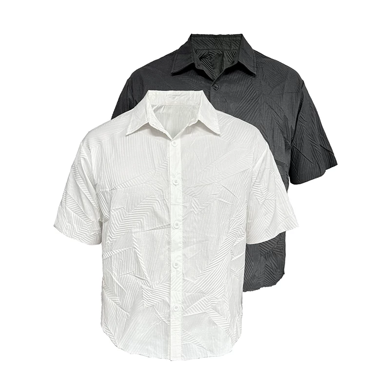 JCAESAR FALLEN LEAVES SHIRT Fallen Short Shirt Texture Pattern BoxyFit Version T-shirt