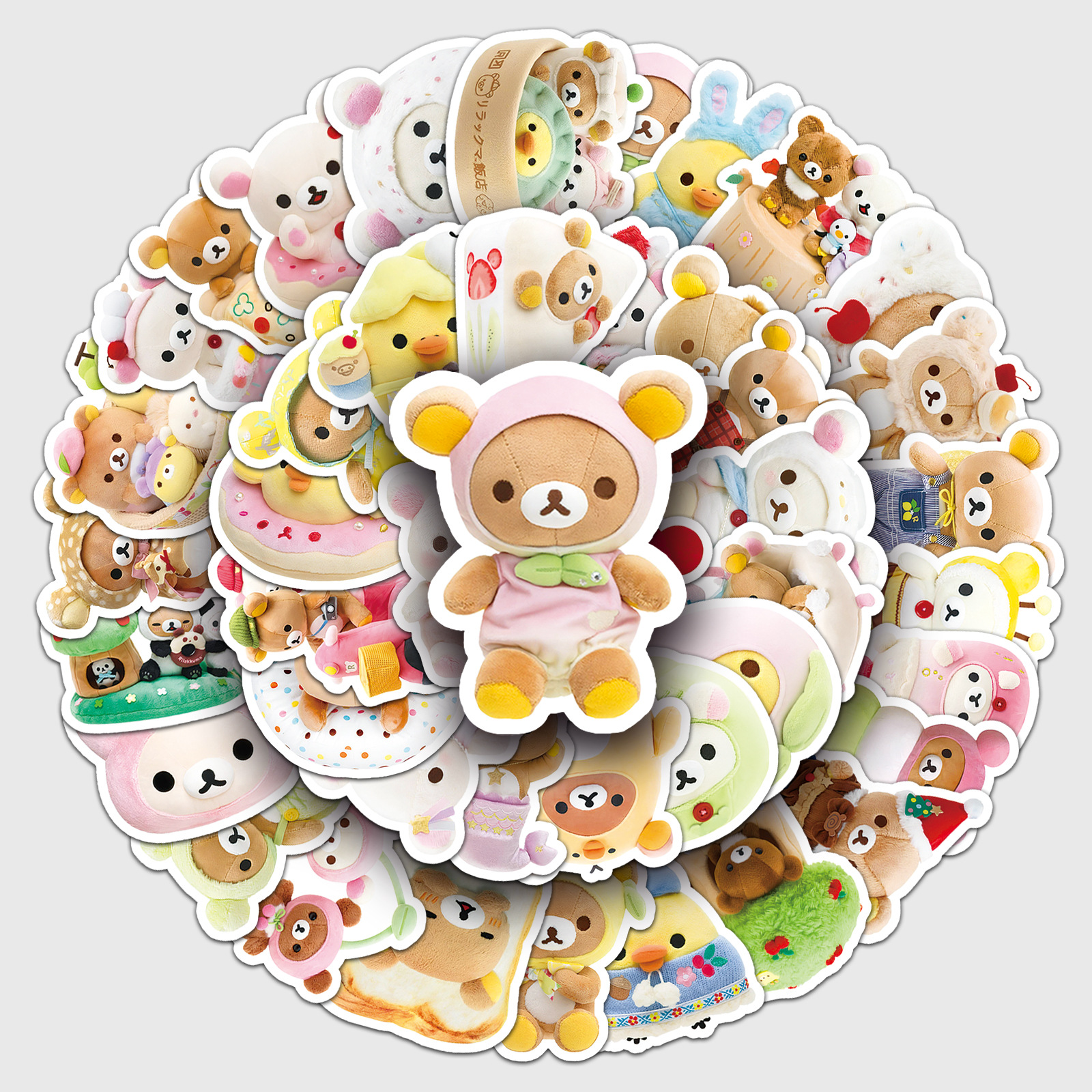 54 pieces of easy bear graffiti stickers cartoon cute ins wind goo card decoration cup mobile phone case hand account DIY stickers