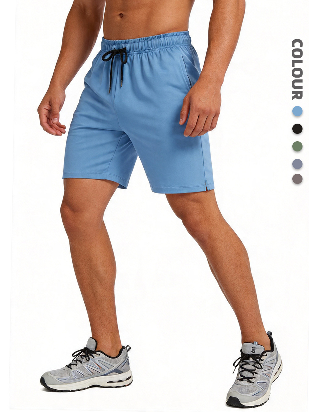 European and American Cross-Border Sports Shorts for Men, Summer Drawstring Pocket Quick-Dry Pants, Outdoor Daily Training Running Shorts