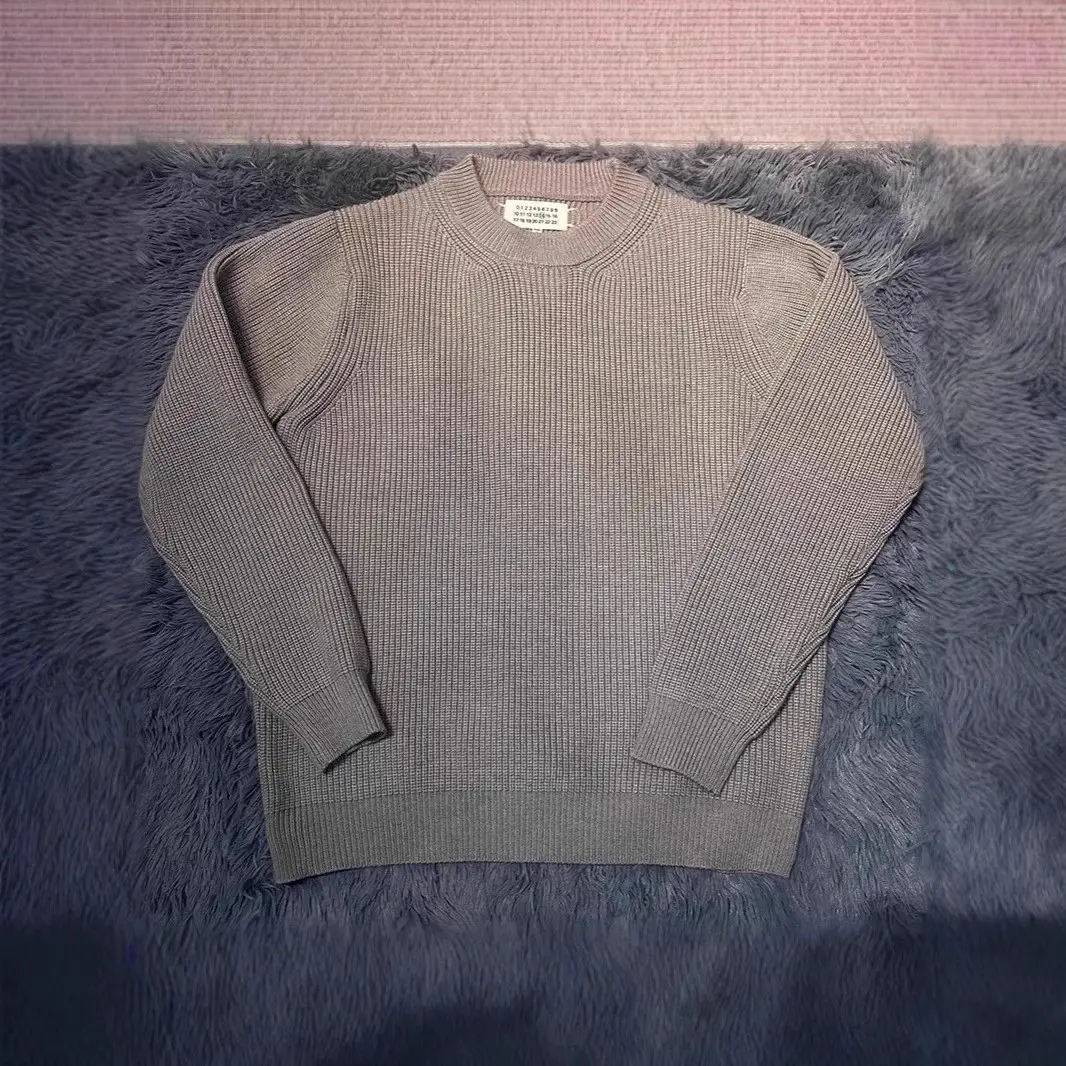 MM6 Maison Mar**la圆领宽松针织衫时尚潮流长袖男女款毛衣