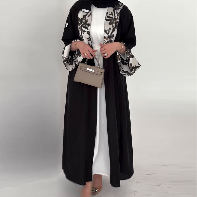 2024 Europe and the United States Amazon cross-border new designer temperament fashion color matching long coat coat