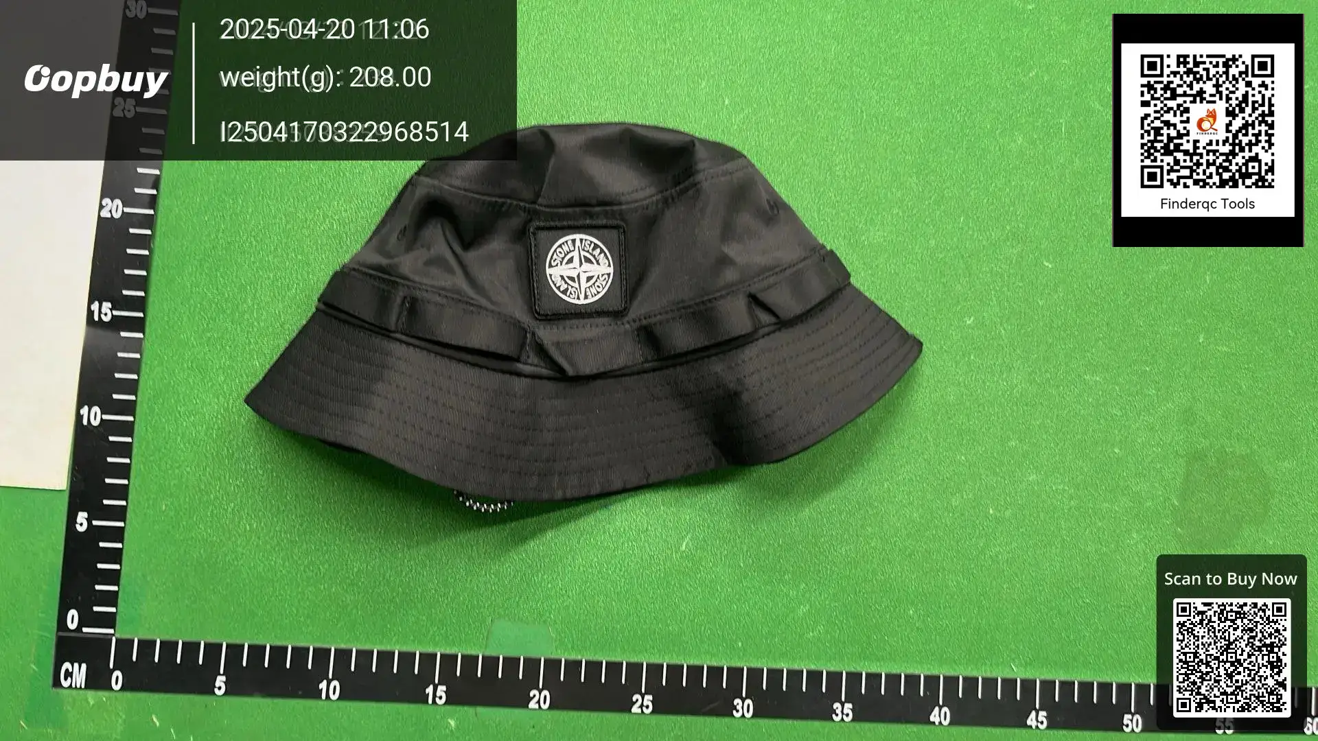 Stone Island Black Bucket Hat