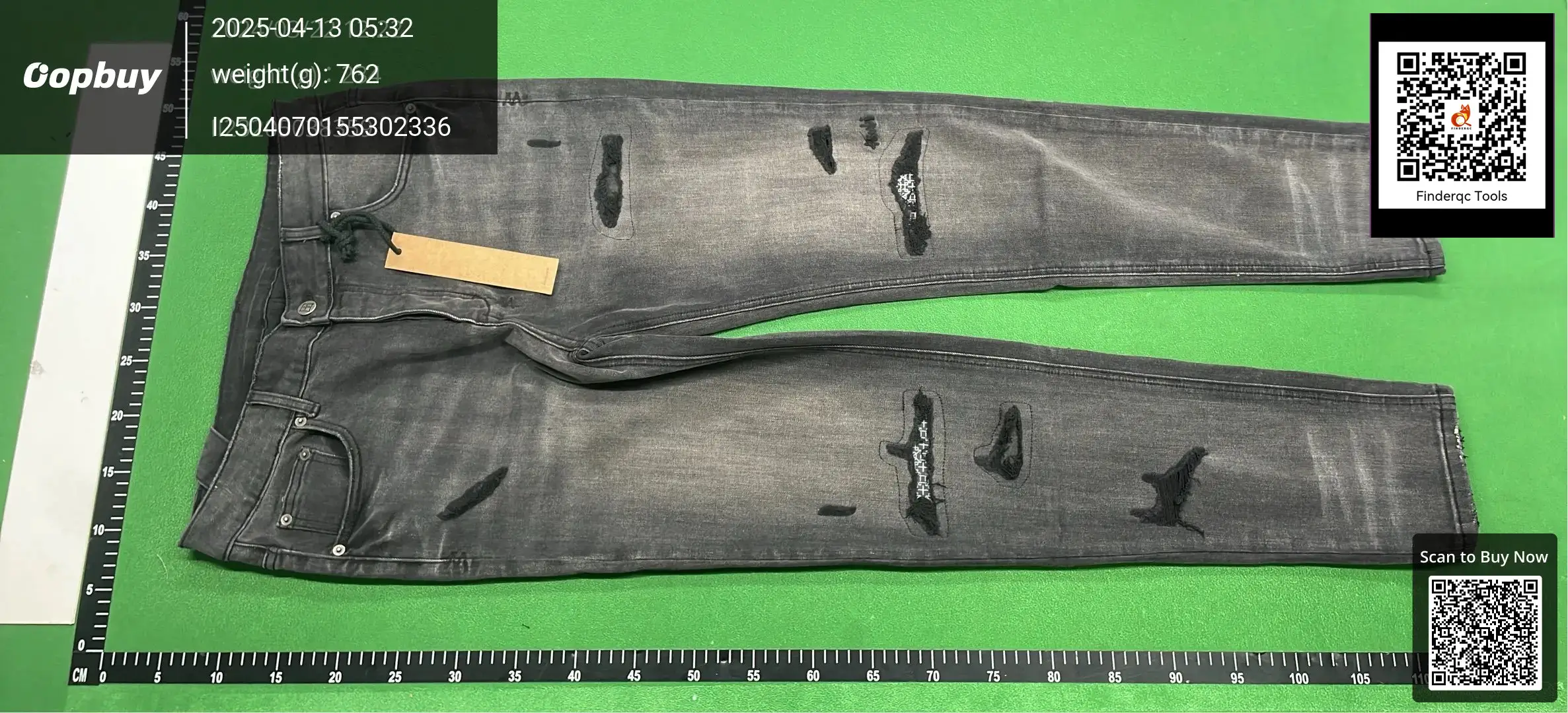 Ksubi Jeans American Fashion Brand New Men's Smoky Gray White Ripped Patch Stretch Skinny Jeans