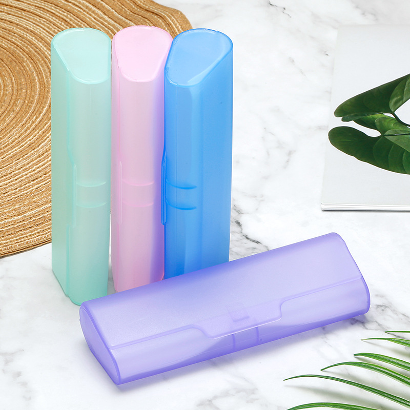 Translucent Plastic Glasses Box 4 Color Transparent Old Glasses Box Lightweight PP Hard Plastic Box