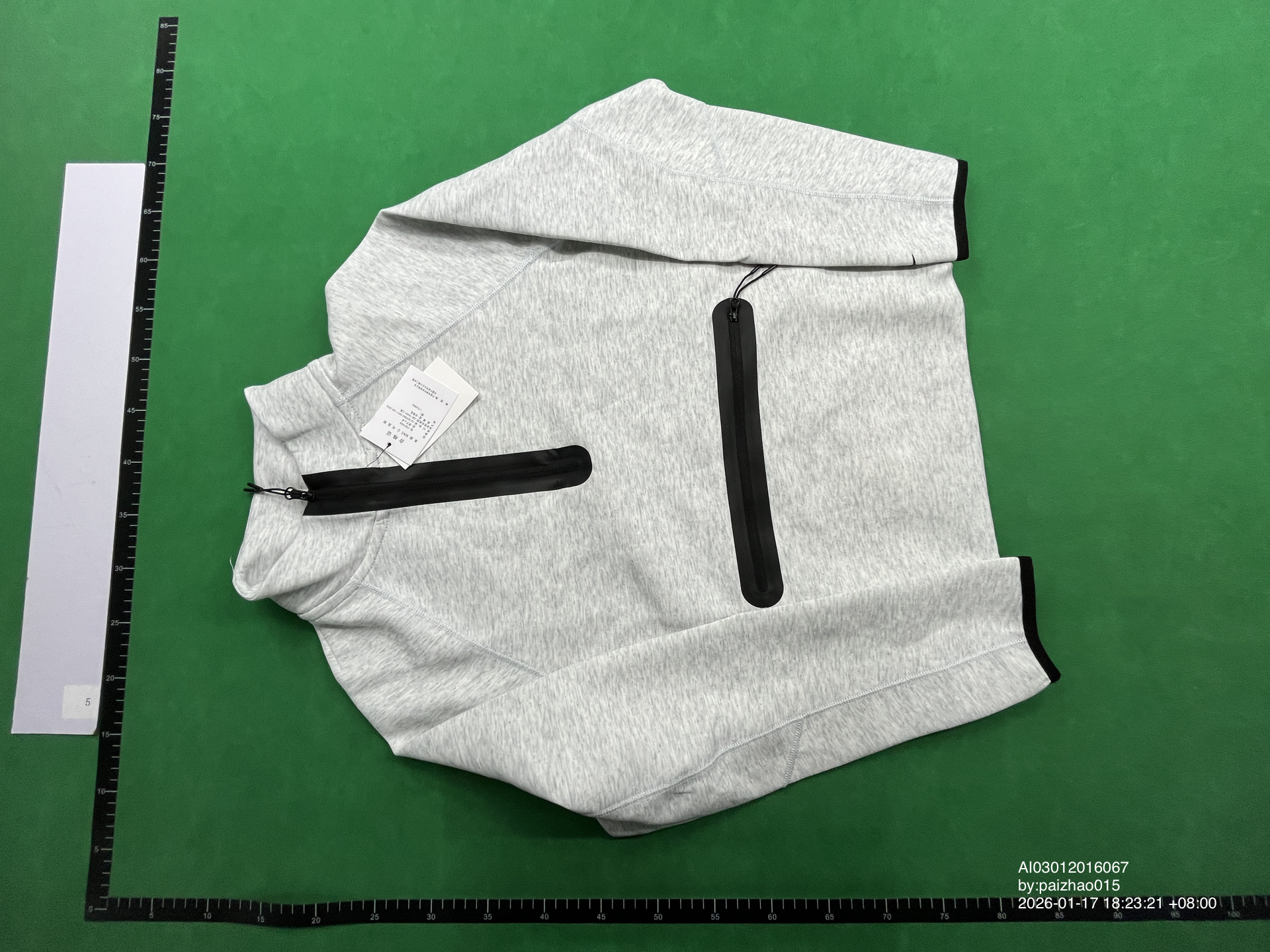 Nike Tech Fleece Full Zip Hoodie and Pants Set Light Grey QC