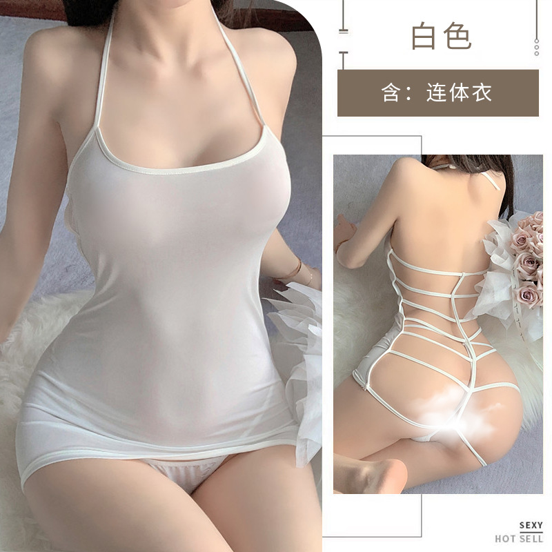 Plus size sexy lingerie sexy pure desire transparent open-end free hot pajamas temptation teasing passion uniform suit