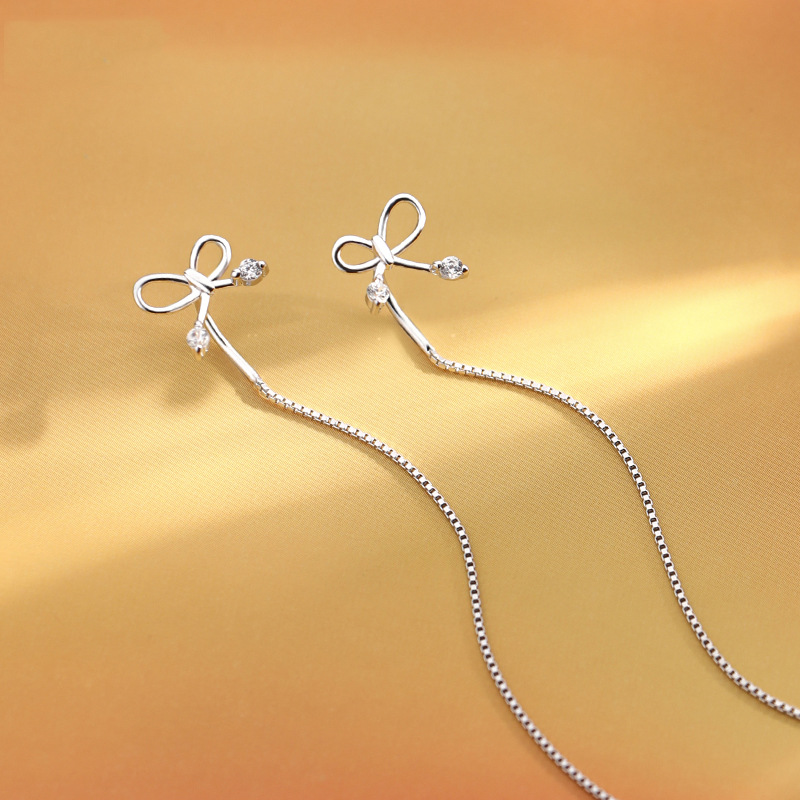 Bow-Knot Ear Wire Sleep-Free Earrings 2024 New Simple Earrings for Women Summer New Wholesale