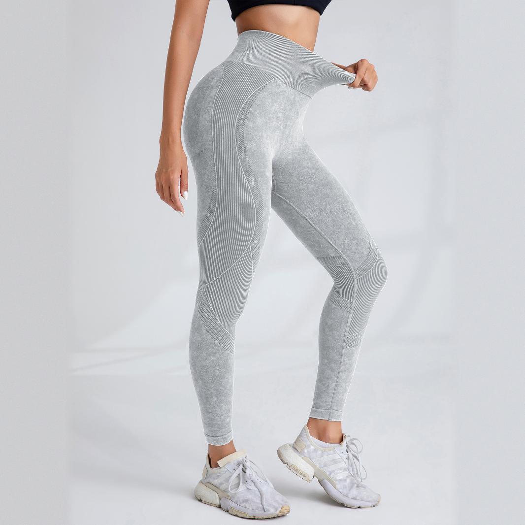 New Cross-Border European and American Style Matte Seamless Yoga Pants for Women, Peach Butt High-Waisted Leggings for Running and Training
