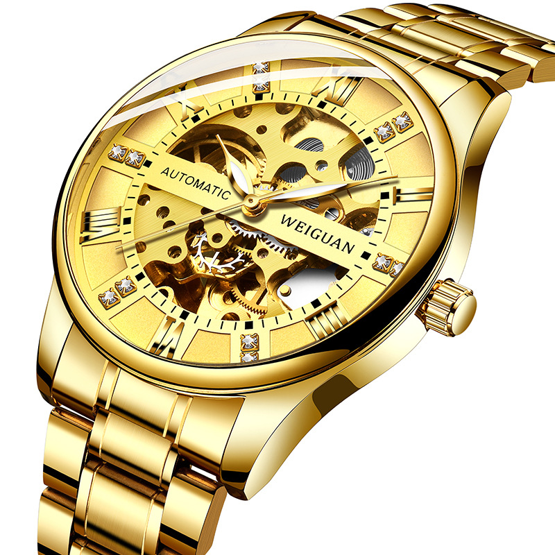 Genuine Automatic Mechanical Watch Men's Watch Hollow Business Luminous Waterproof Fashion Watch 2021 New