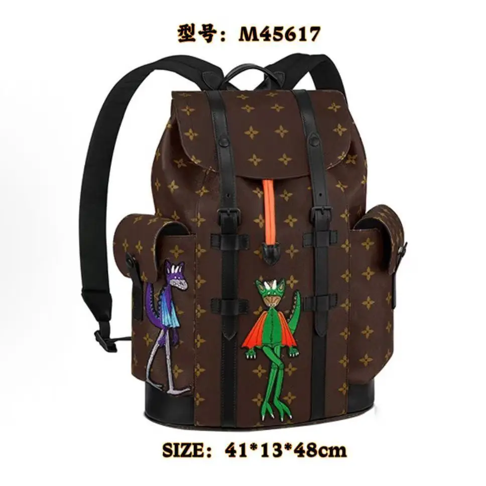 New men's shoulder bag large capacity backpack student schoolbag classic old flower airport bag travel bag computer backpacks