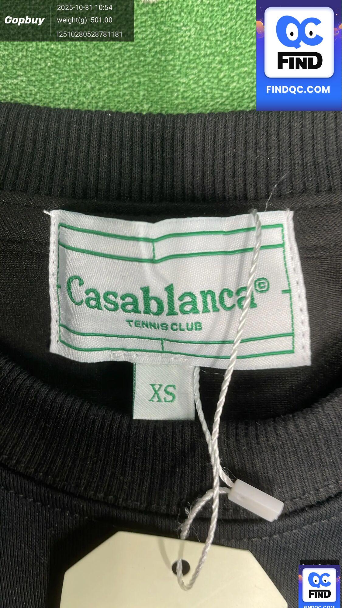 Casablanca Men's Heavyweight 380g American-Style Printed Loose Round-Neck Sweatshirt Without Fleece Trendy QC
