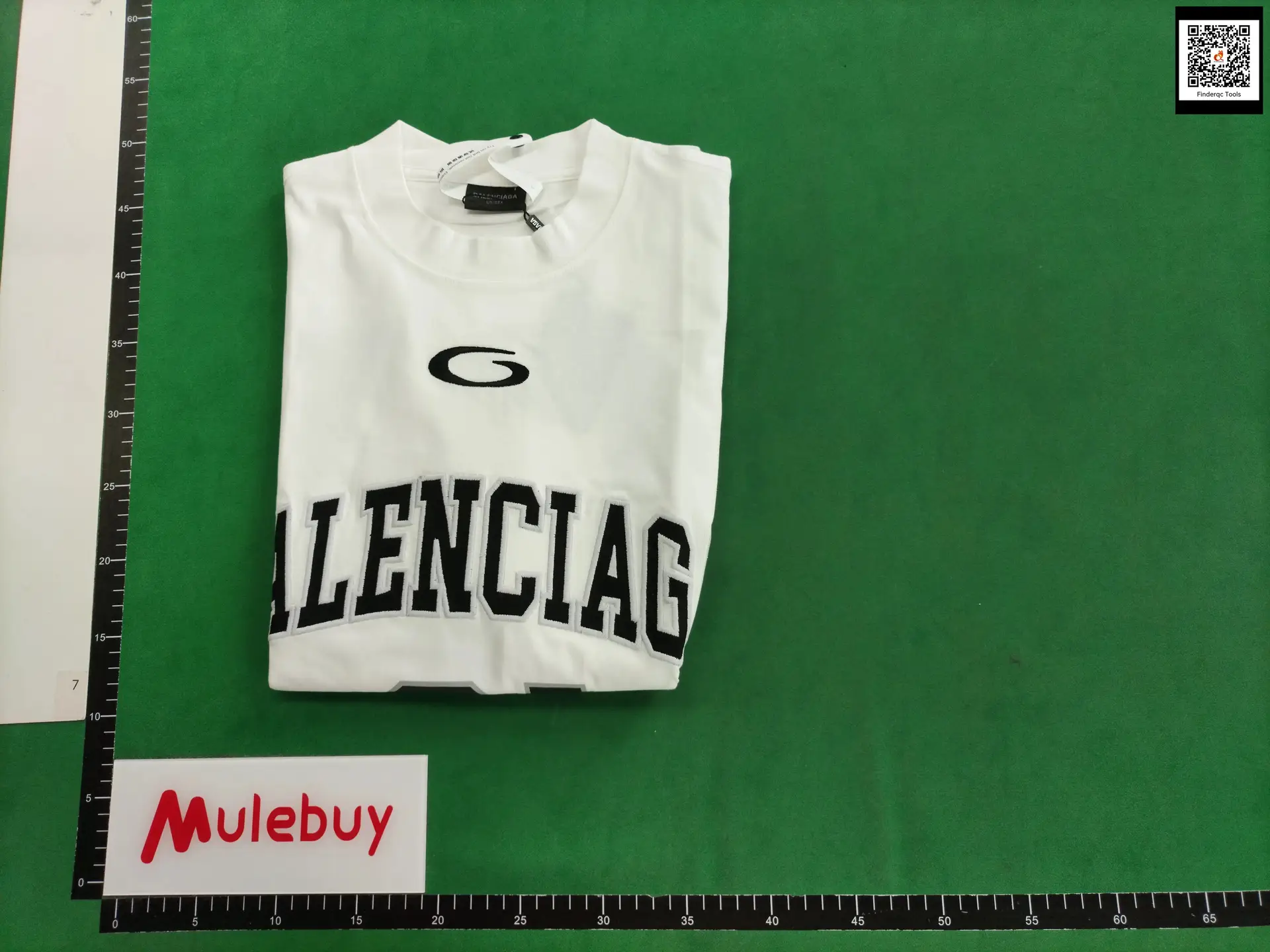 Balenciaga White Jersey Embroidered Logo Short Sleeve T-Shirt Men and Women
