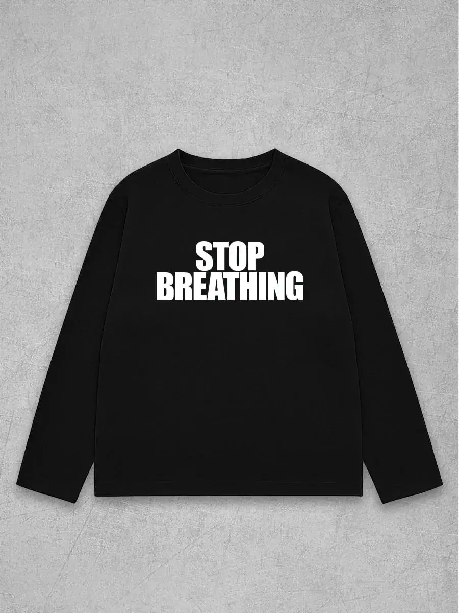 2025 New Y2K American Street Hip-Hop Style Pure Cotton Long-Sleeved T-Shirt for Women Printed T-Shirt Autumn and Winter Inner Wear Cross-Border