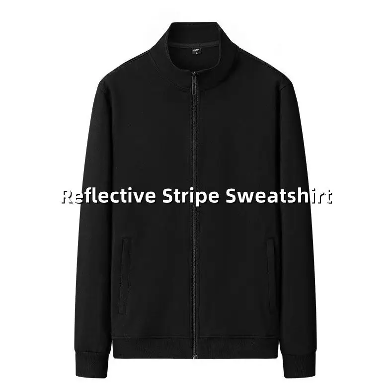 Jhxdf # Pro036 Reflective Stripe Sweatshirt Reflective Stripe Sweatshirt