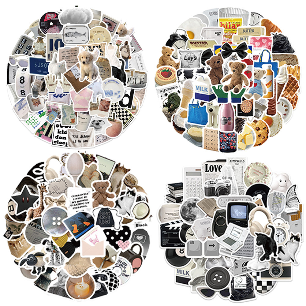 50-373 advanced simple cute graffiti stickers mobile phone helmet cartoon ipad hand account decoration waterproof