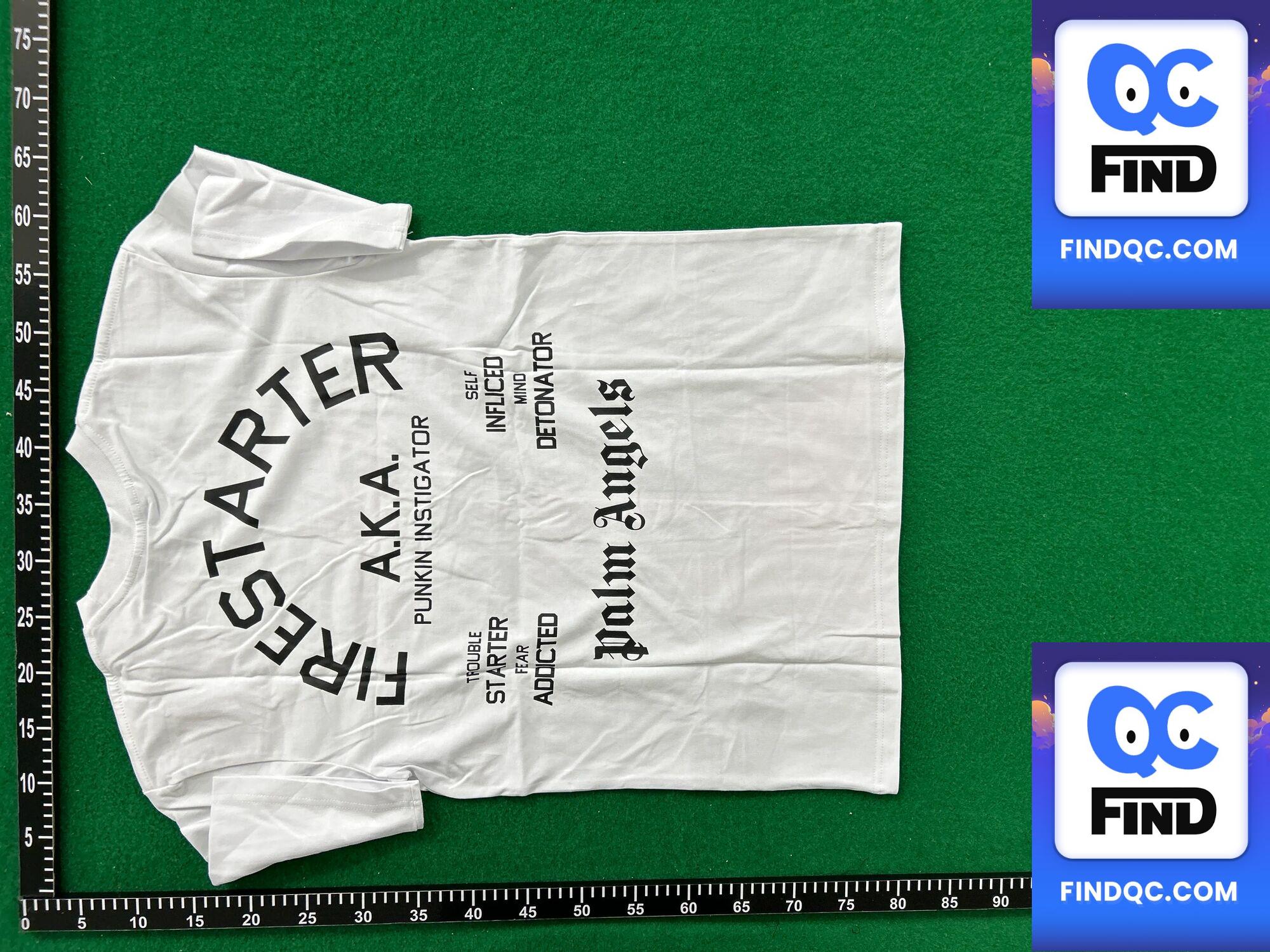 Factory Wholesale Trendy Brand Palm Angel Flame Skull Printed T-Shirt Loose Men's and Women's ins Couple Letter Short Sleeve — QC-foto 2