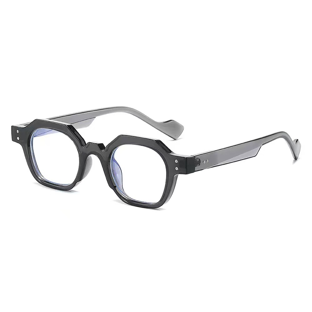 2025 European and American Cross-Border Material Anti-Blue Light Reading Glasses Amazon Polygonal Square Frame Reading Glasses