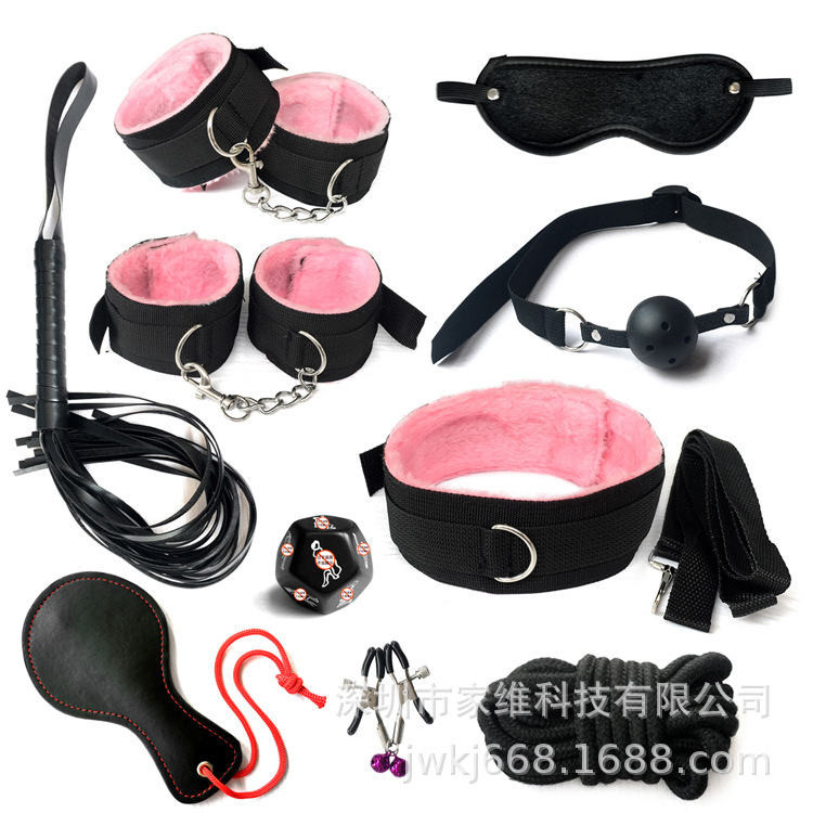 Foreign Trade Plush 10 Piece Set Alternative Sex Toys Adult Bundle Restraint Sex Toys Wholesale