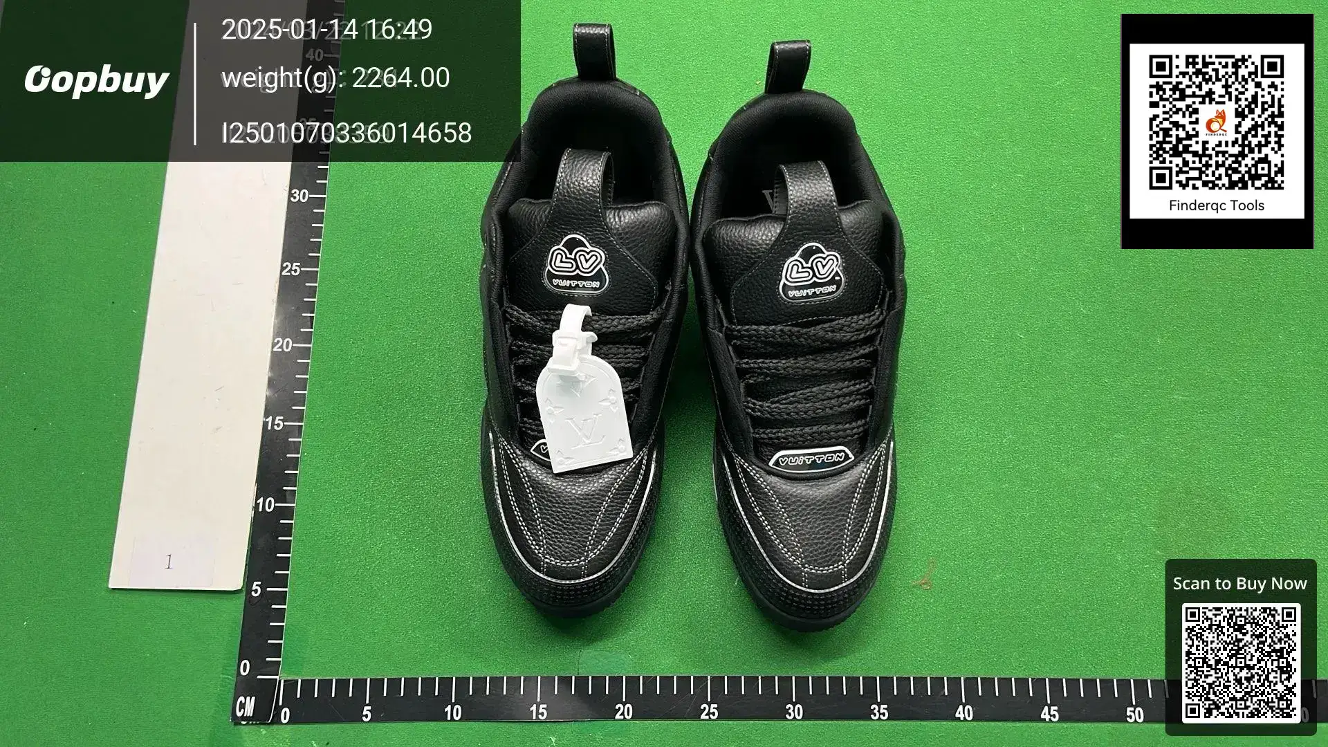 Louis Vuitton LV Trainer Black Leather Sneakers