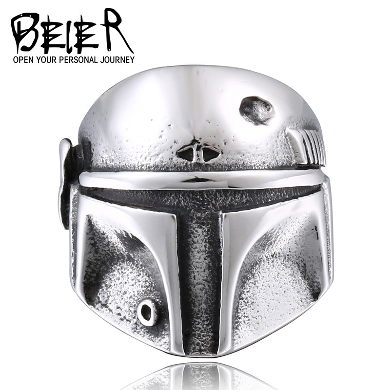 BEIER European and American film and television accessories wholesale Star Wars Imperial soldier ring men's personality titanium steel ring