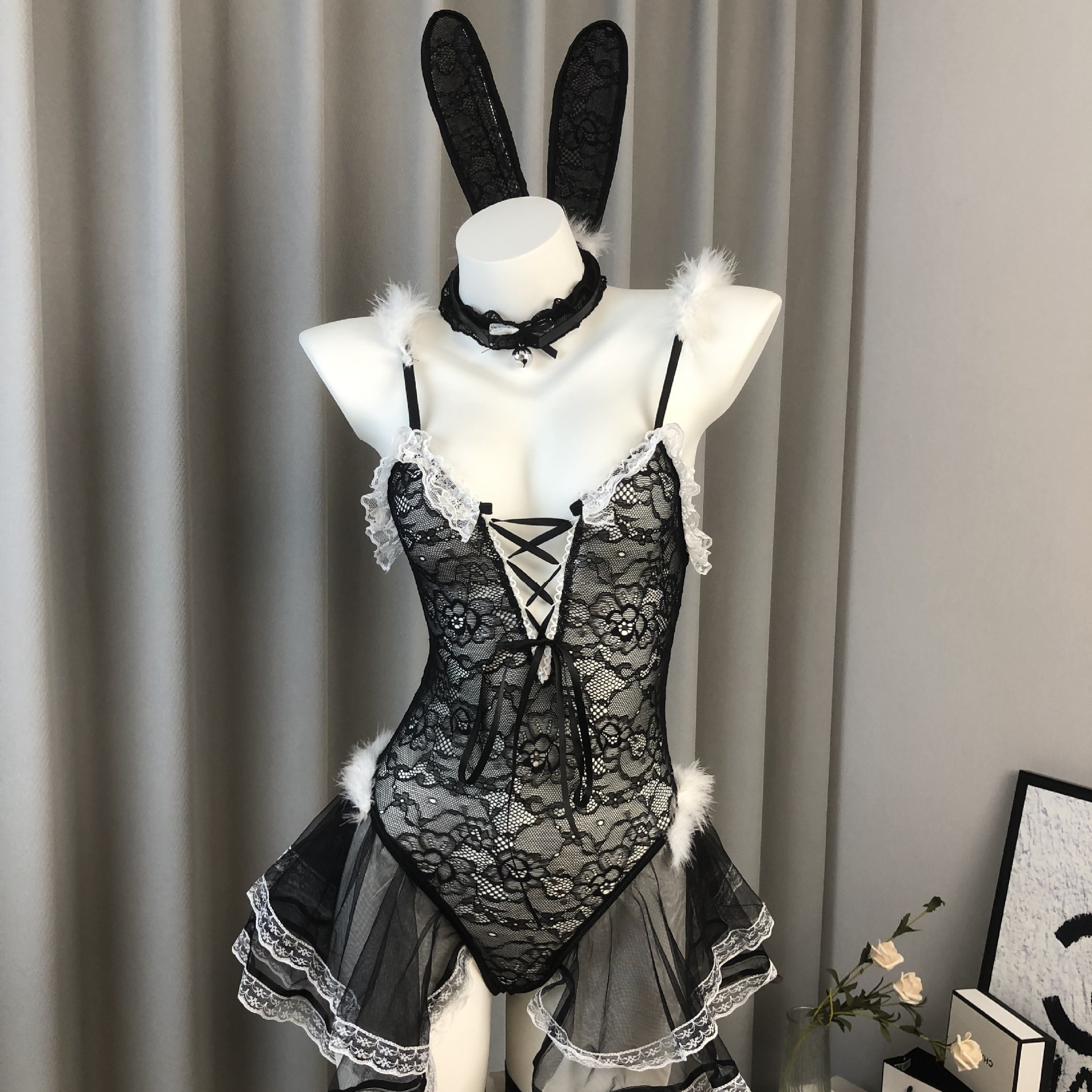 Sexy Lingerie New Year's Eve Halloween Christmas Nightgown Suit for Women 2025 New Zodiac Year Sex Open Uniform