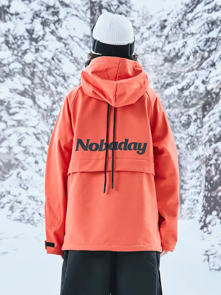 Nobaday Soft Shell Ski Suit Athleisure Fleece-lined Outdoor Heattech Trendy Cool Men and Women Waterproof Outwear Green Winter