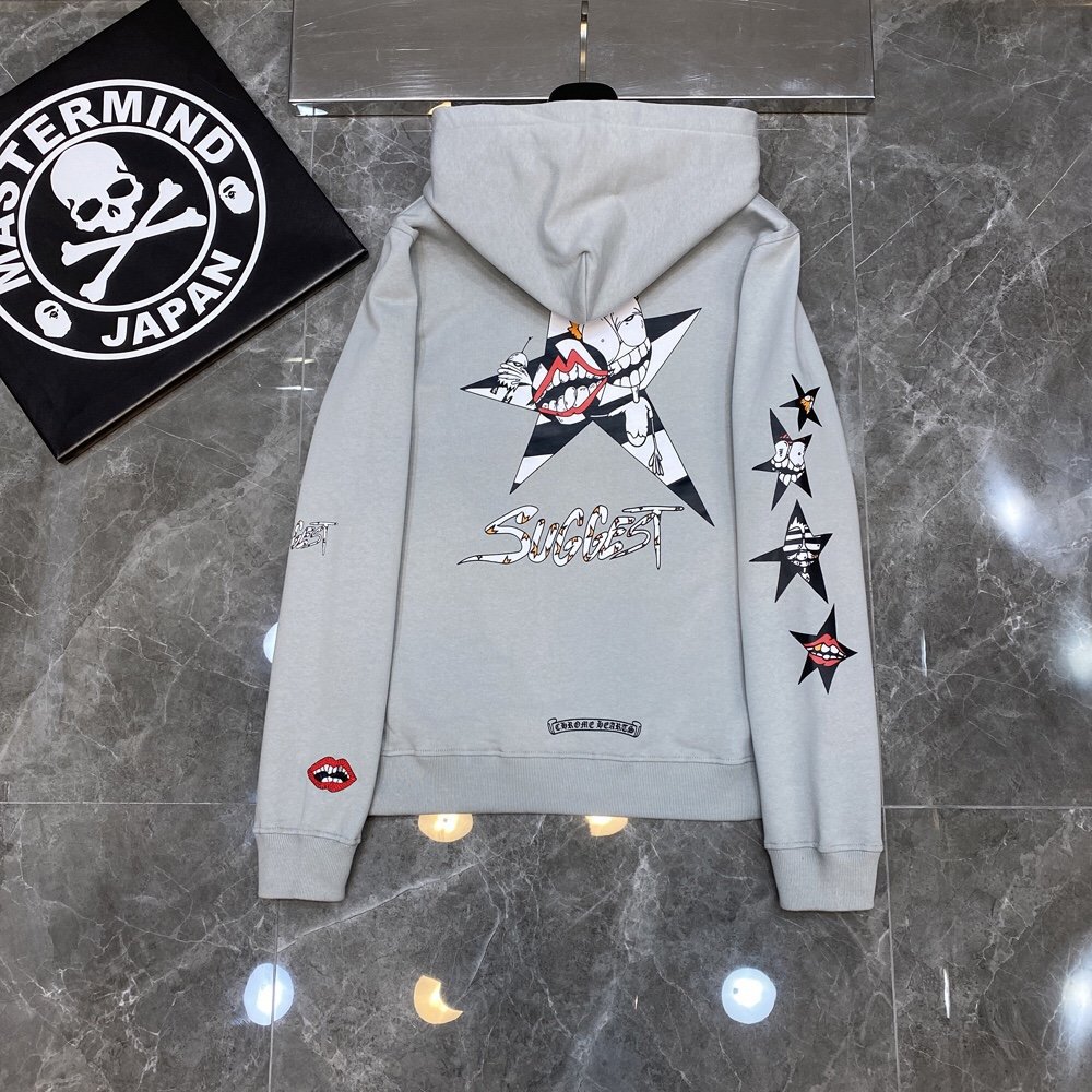 Correct Chrome Hearts21ss Mattyboy Limited Graffiti Lip Embroidered Hooded Sweat