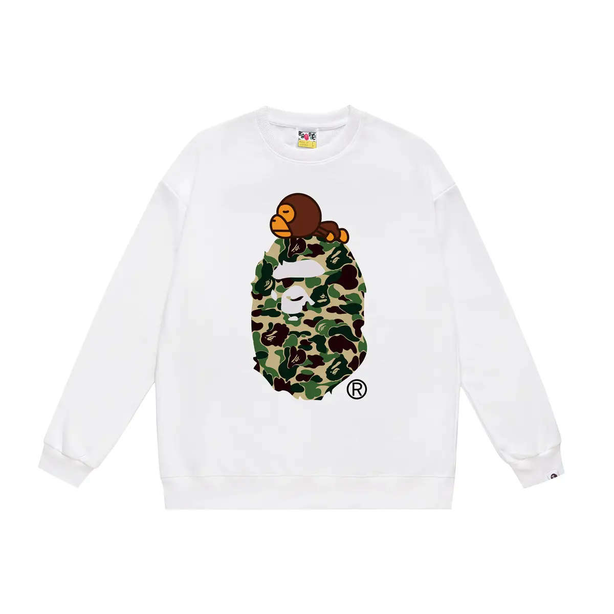 B Back Ape Sweatshirt Fall and Winter Hip Hop Trend ZA
