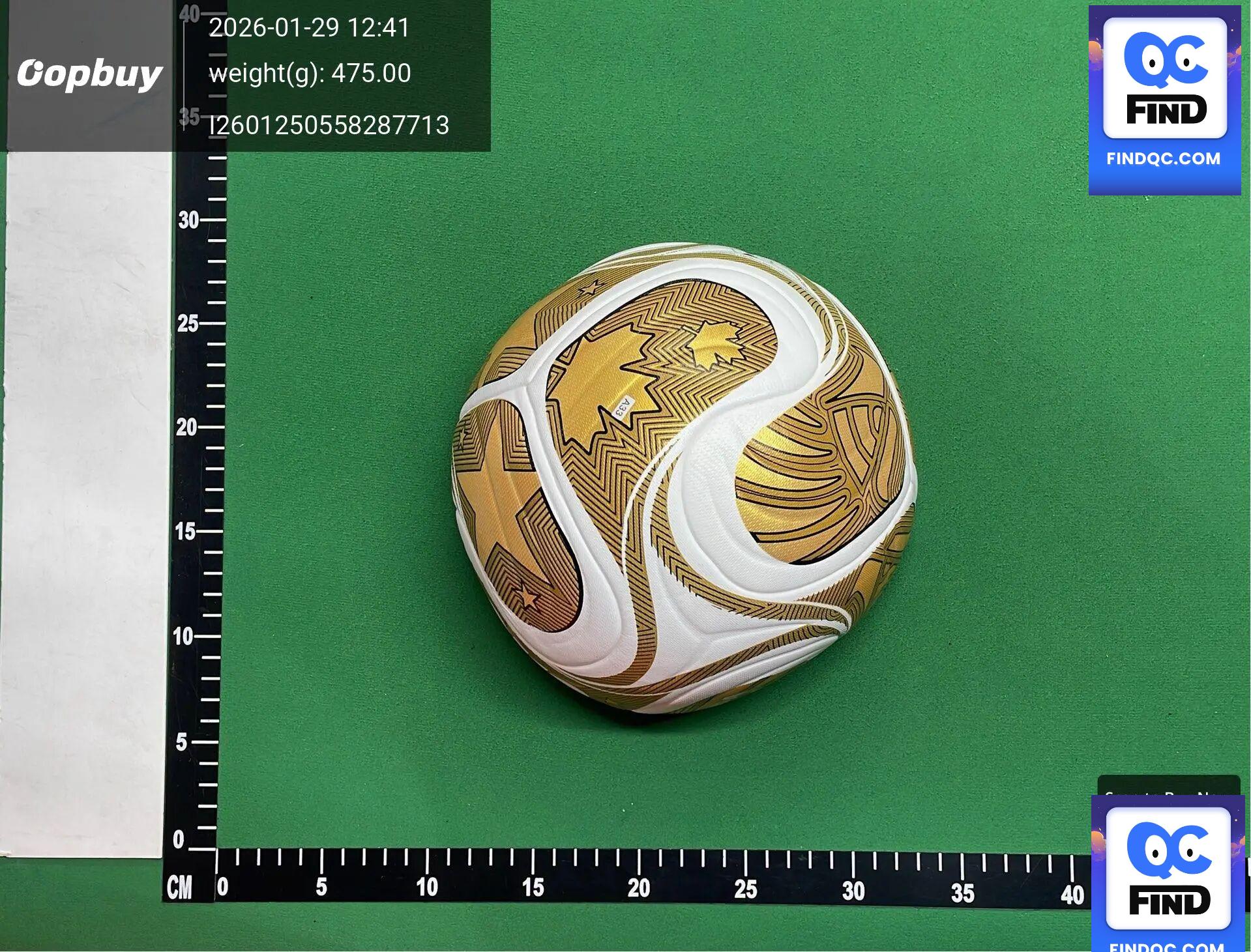 Adidas Brazuca Football Gold White QC