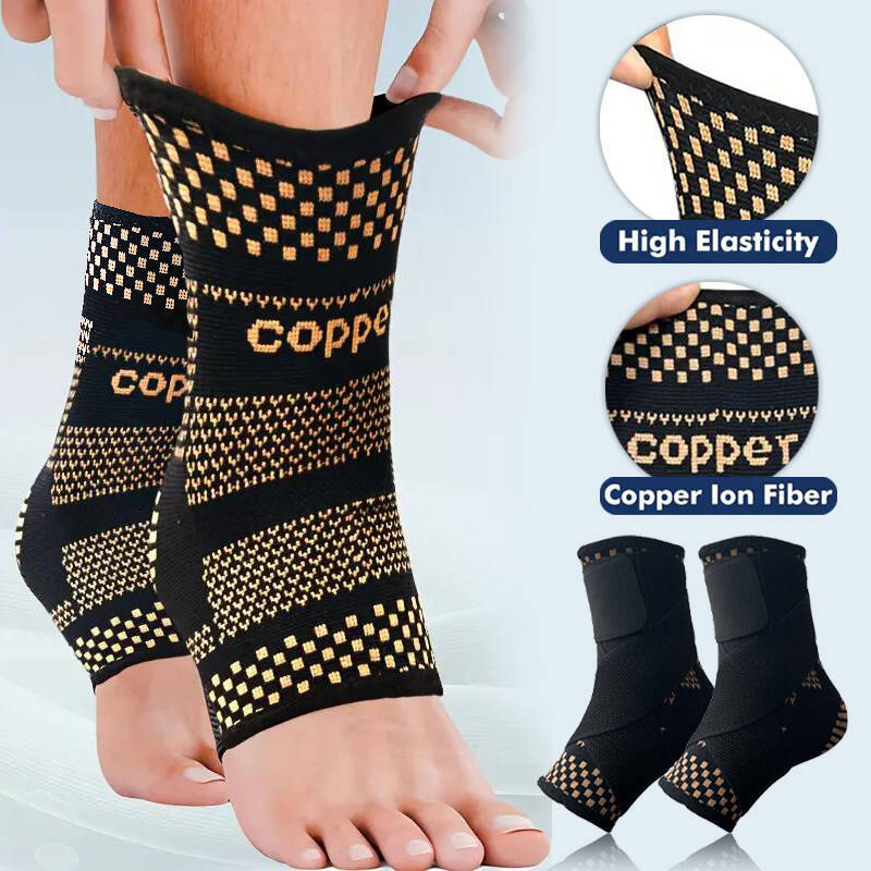 Copper Fiber Sports Ankle Support Running Basketball Football Ankle Support Ankle Support Knitted Elastic Ankle Warmer Protective Cover