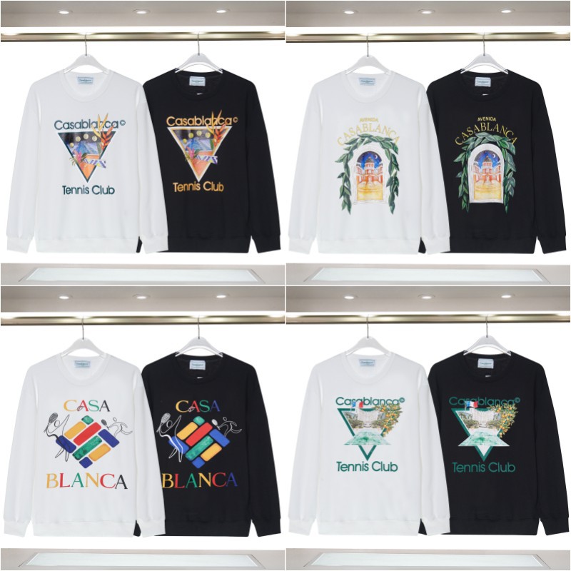 Cross-border wholesale Casablanca autumn and winter new round neck sweater letter logo printing star with sweater tide