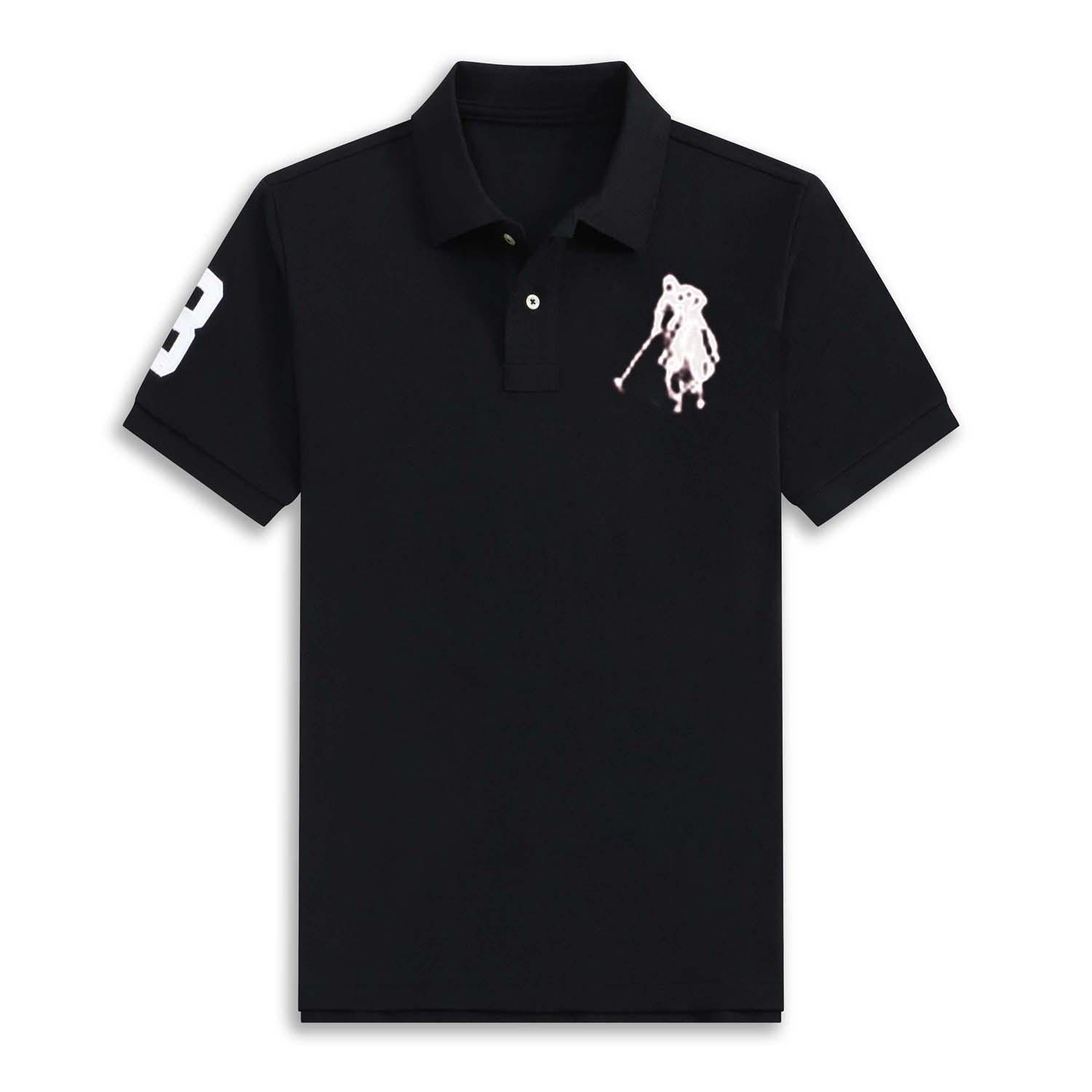Summer Paul Popular Malaysian Standard Men's Lapel Embroidered Pique Pure Cotton Rl Loose Men's Short-Sleeved T-Shirt Polo Shirt QC-foto från 1688 på Qualit.ly