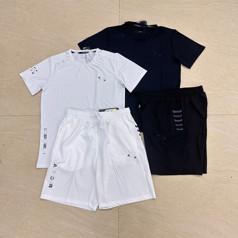 Wholesale New Men's Sports Quick-Drying Ice Silk T-Shirt Outdoor Training Running Fitness Thin Casual Short-Sleeved Suit