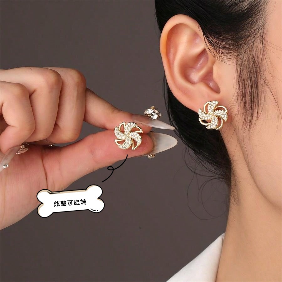 Summer Limited Edition Rotatable Windmill Earrings, Accessible Luxury, High-End Design, Compact and Cool Style Earrings